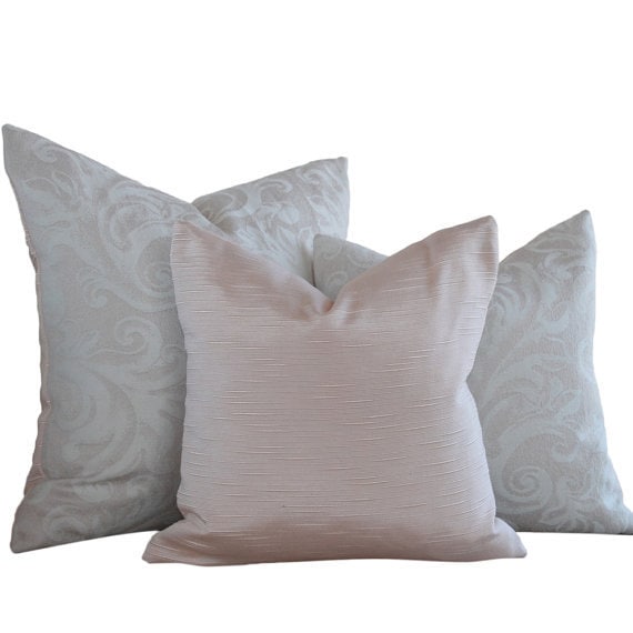 Decorative Pillow Cover 14x14 Jacquard Scrolls with