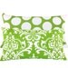 Chartreuse Green Reversible Pillow Cover 12x20 Flips to Damask or Dots, Throw Pillow, Cushion Cover, Accent Pillow - Key Lime Pie Collection