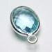 Sky Blue Quartz Oval Sterling Silver Pendant 19x11x6mm