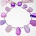 Sparkling Pink & Purple Druzy Top Drilled Briolettes 13 x 11mm to 17 x 12mm -1/2 STRAND