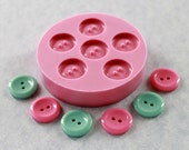 Button Silicone Mold/Mould (3/4 inch) for Crafts, Jewelry, Scrapbooking, (chocolate, fondant, candy, resin, pmc, polymer clay) (231)