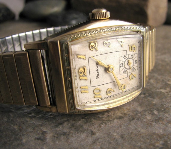 Vintage Mens Art Deco Parker Wrist Watch