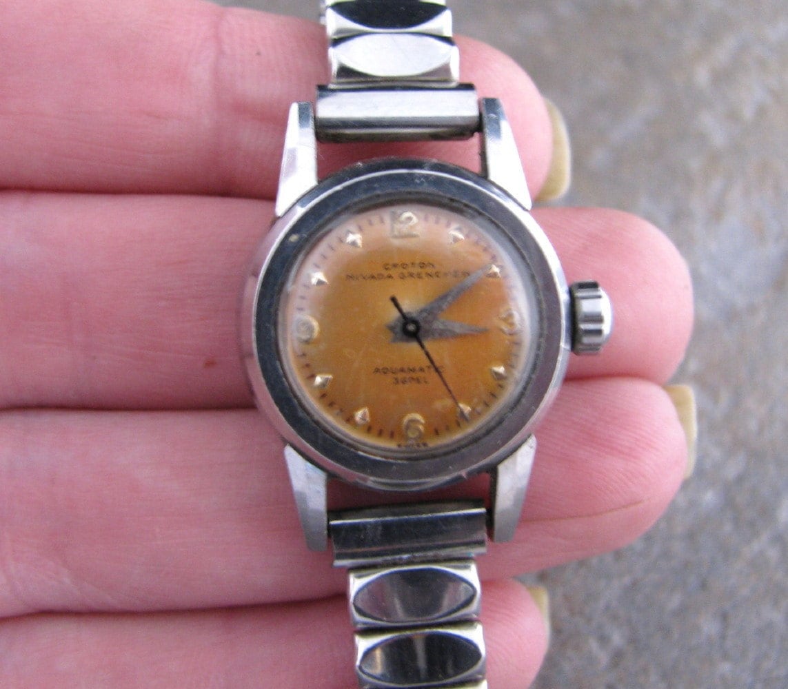 Vintage Ladies Croton Nivada Grenchen Watch by TimeMarchesOn