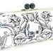 Skull Black and White Clutch Handbag - White