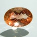 BEYOND GORGEOUS one of a kind rare large focal Oregon Sunstone pink schiller faceted checker cut cabochon cab 13mm x 9mm