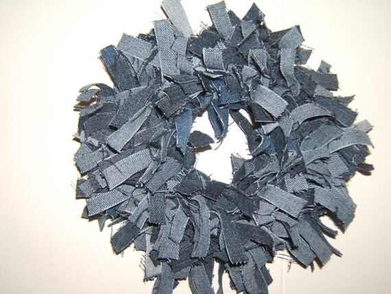 items similar to sale denim wreath candle ring from items similar to sale denim wreath candle ring from