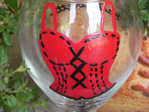 Bachelorette Corset Wine Glass