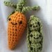 Amigurumi Carrot and Peas Plush (Ready to Ship)