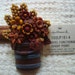 Fall Bucket of Flowers Vintage Brooch