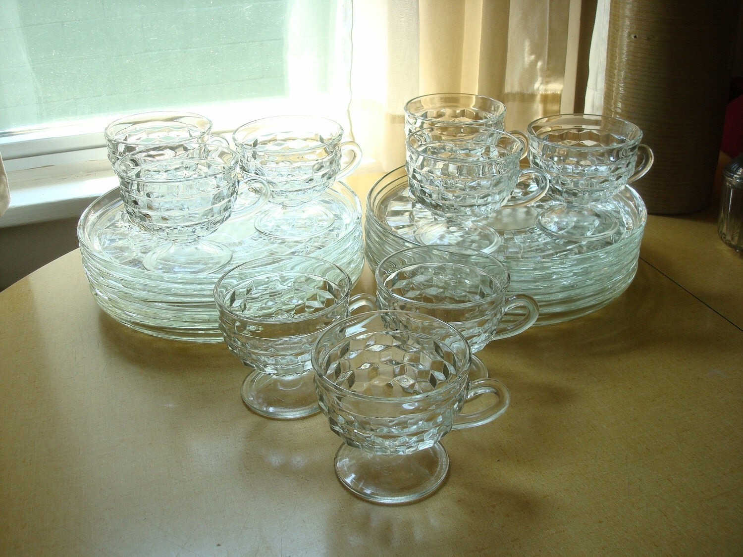 Vintage Whitehall Crystal Snack Set