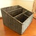 ViNTaGe WICKER ORGANIZER Storage BASKET BiLL HoLDeR