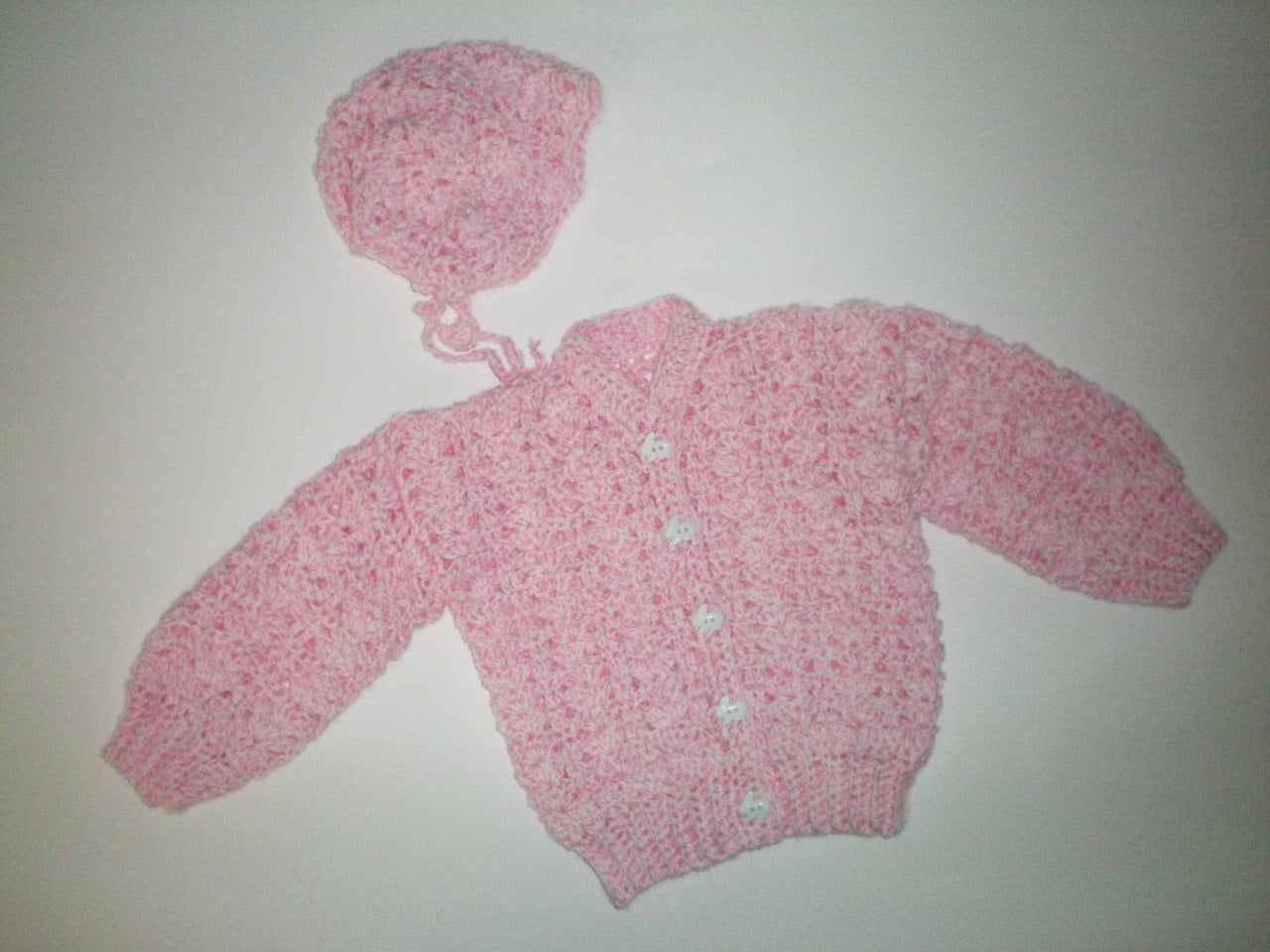 Shell Stitch Crochet Sweater with Hat Item CBJ601