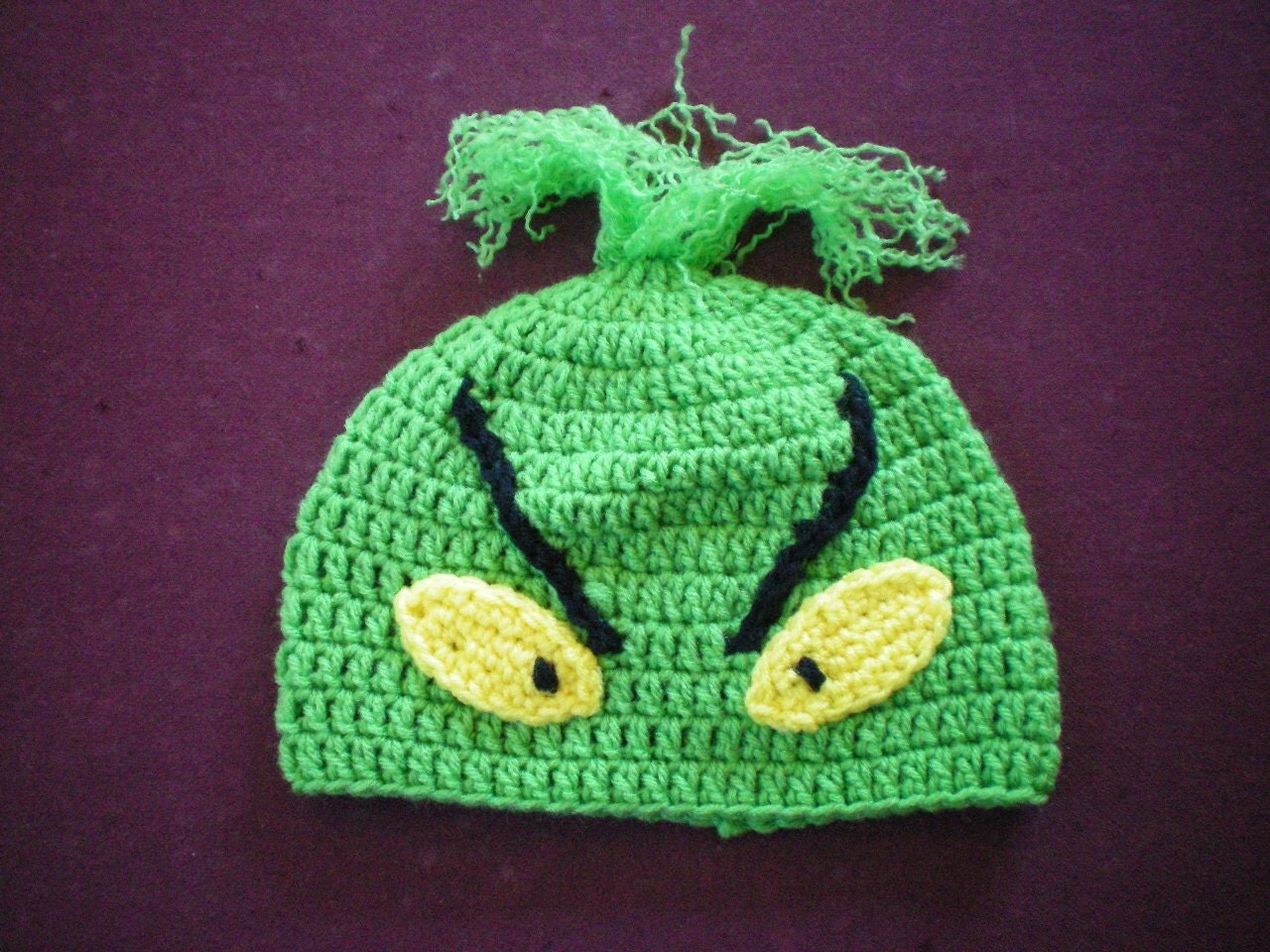 Toddler Crochet Christmas Grinch Hat Item by