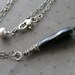 Reserved for Mary Estelle - Gray Necklace, Cat Eye Necklace, Black Stone Necklace (04)