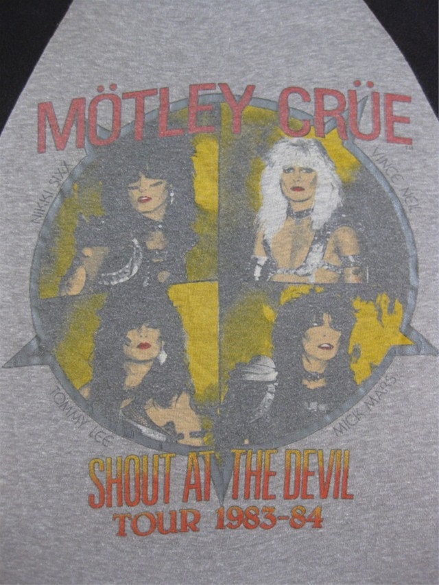 Original MOTLEY CRUE vintage 1983 tour TSHIRT by rainbowgasoline