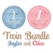 Monthly Onesie Stickers Twin Bundle - Jayden and Chloe - Buy 2 Sets and Save 10% - Great Photo Prop and Baby Shower Gift