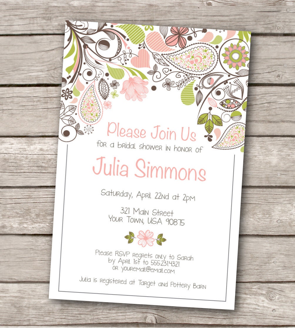 Bridal Shower Invitations Templates 4