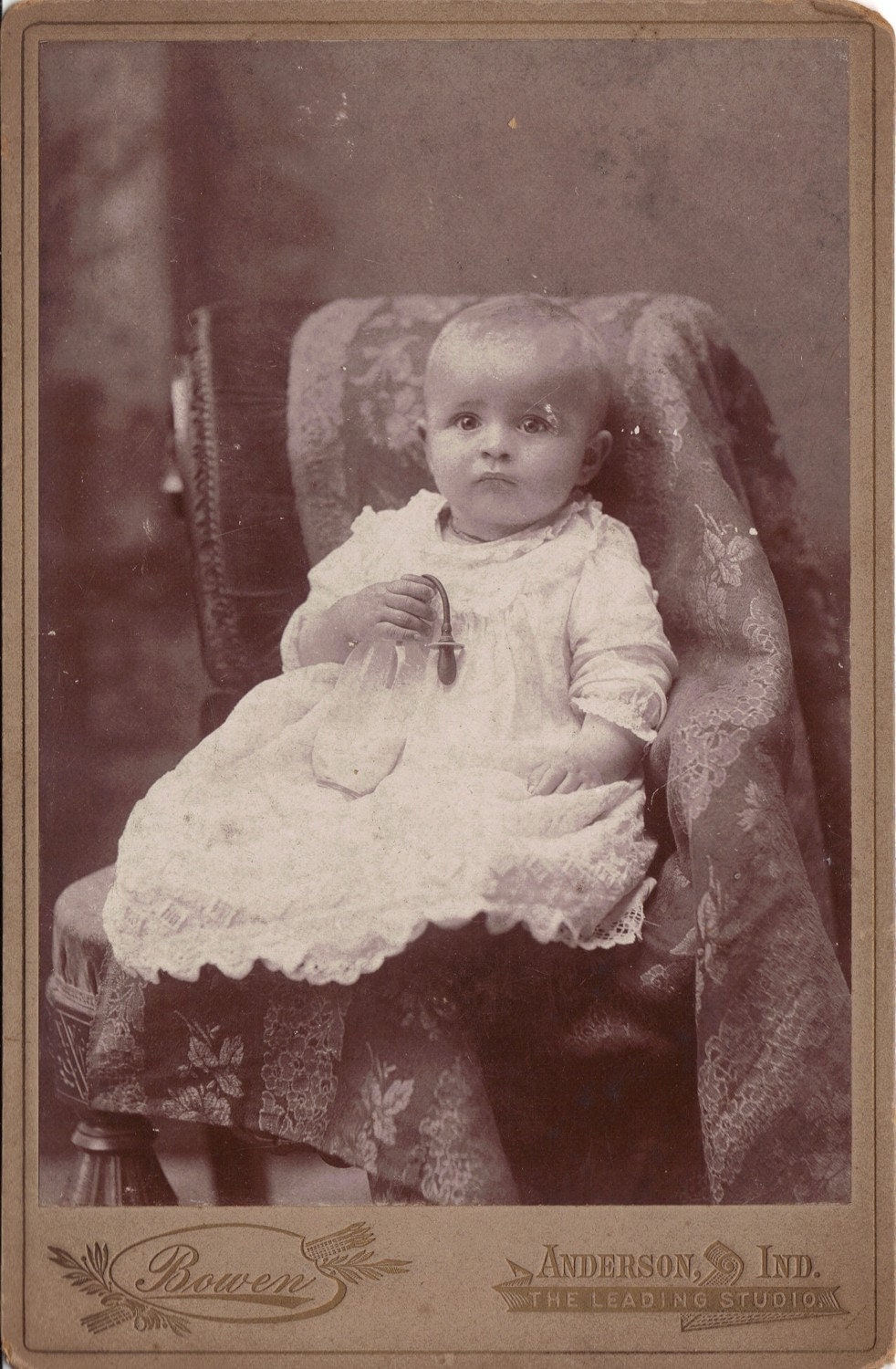 Vintage 1800s Baby Cabinet Card Photo Bowen by perniejaynevintage