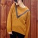 avant garde mustard pullover sweater