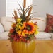 Pumpkin Floral Arrangement, Thanksgiving Centerpiece, Fall Table Arrangement, Thanksgiving Decorations