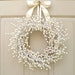 Door Wreath, Wedding Wreath, Pearl Berry Wreath for Front Door Decor