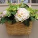 Spring Wreath, Door Wreath, Peony Wreath, Floral Arrangement, English Garden Mix Wall Basket