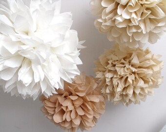 Tissue paper pom poms ... 10 Poms - paper flowers ... pick your colors