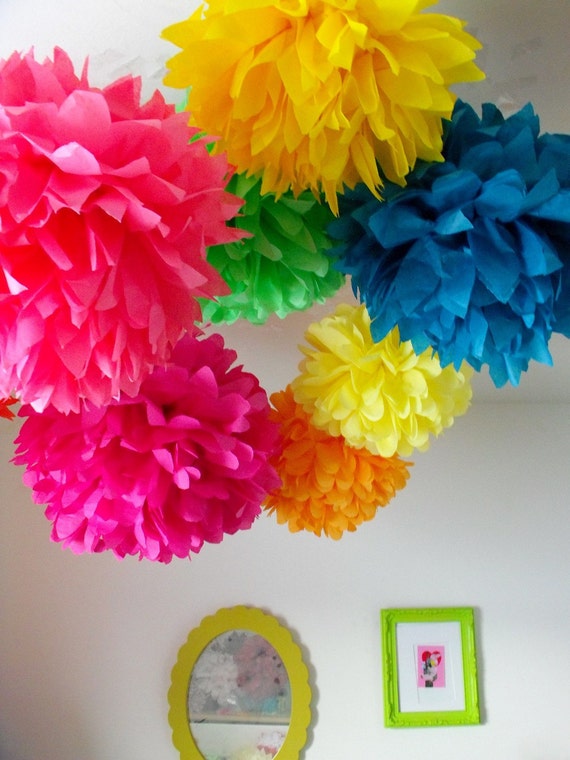 Event decor ... Tissue pom kit ... 30 Poms .... Pick Your Colors Il_570xn
