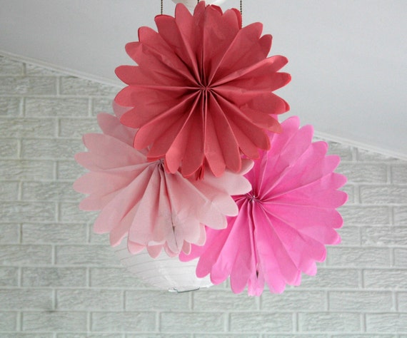 Party decorations - 12 pomwheels ... pick your colors // girl birthday party //pink princess // wedding decor // diy sale Il_570xn