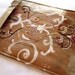 iPad sleeve - hand embroidered iPad 2 cover - tablet case - rustic scrollwork, hearts in burgundy and brown - quilt lined slim design