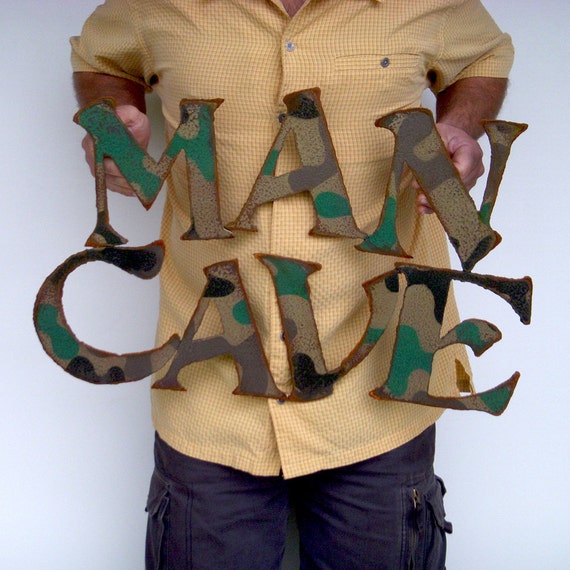 Items similar to Man cave metal wall art 25 1/2" wide choose your