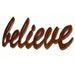 Custom order for Anuja - word 'imagine' 40" long in script - brilliant white with rust edges patina