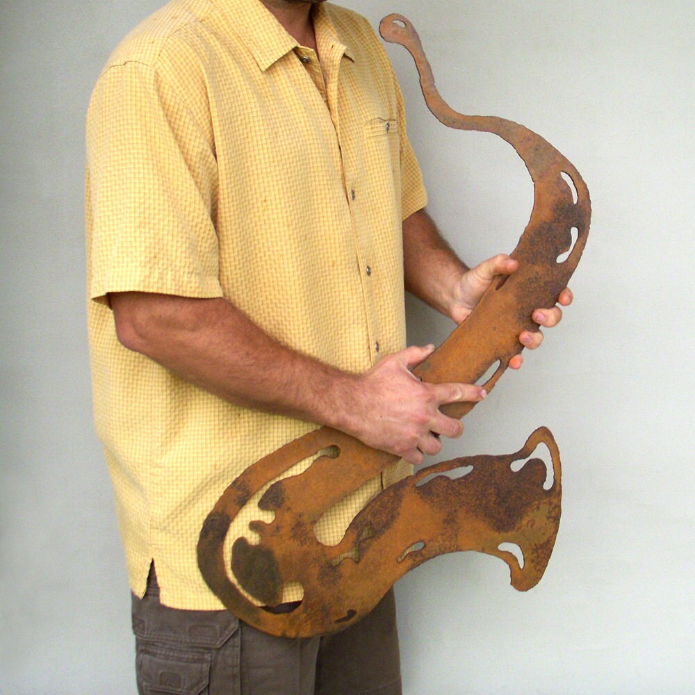 Saxophone metal wall art 30 tall steel choose