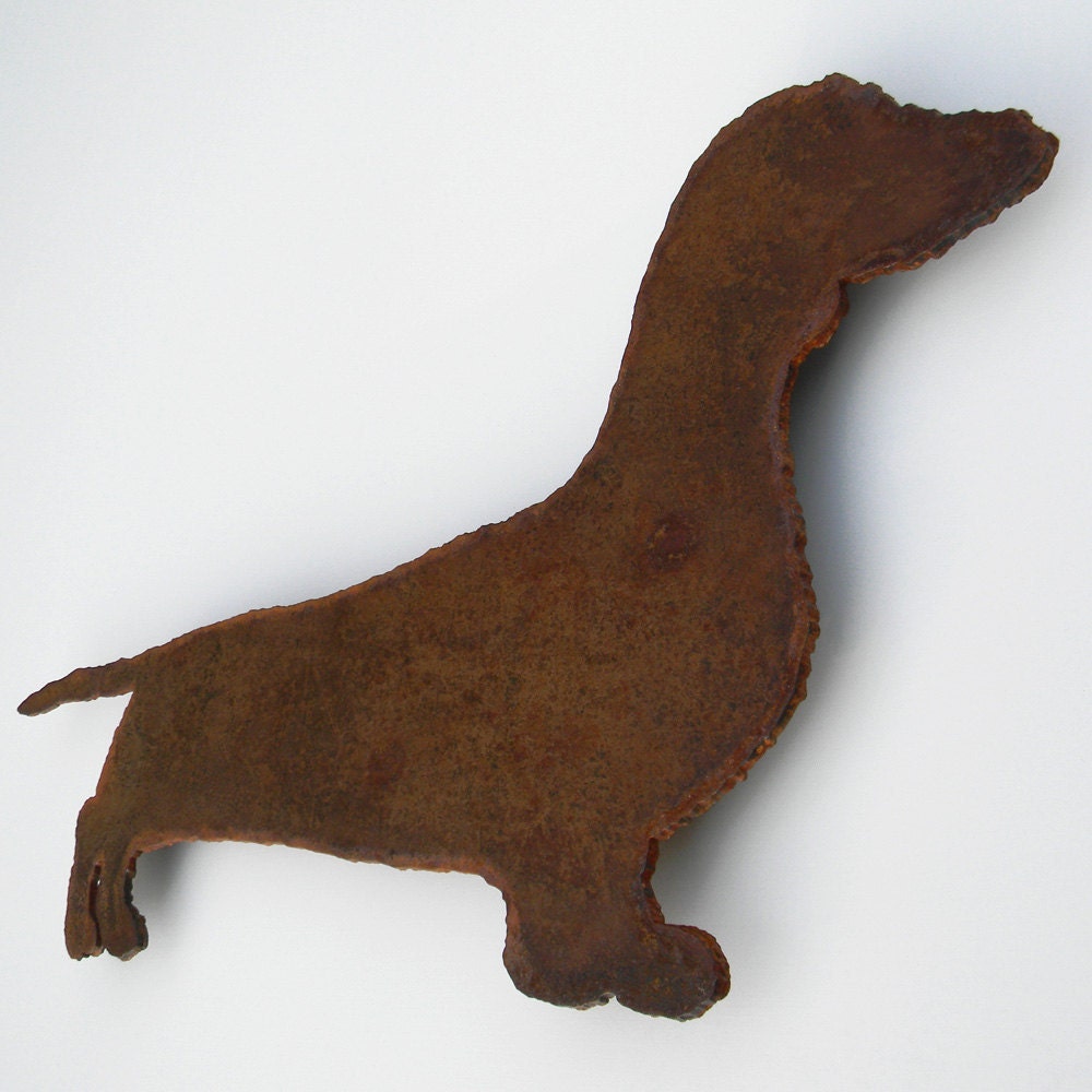 Dachshund wall art 22 wide silhouette metal dog art