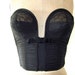 Vintage 50s Bustier Strapless Whirlpool Circle Stitch Black 32A