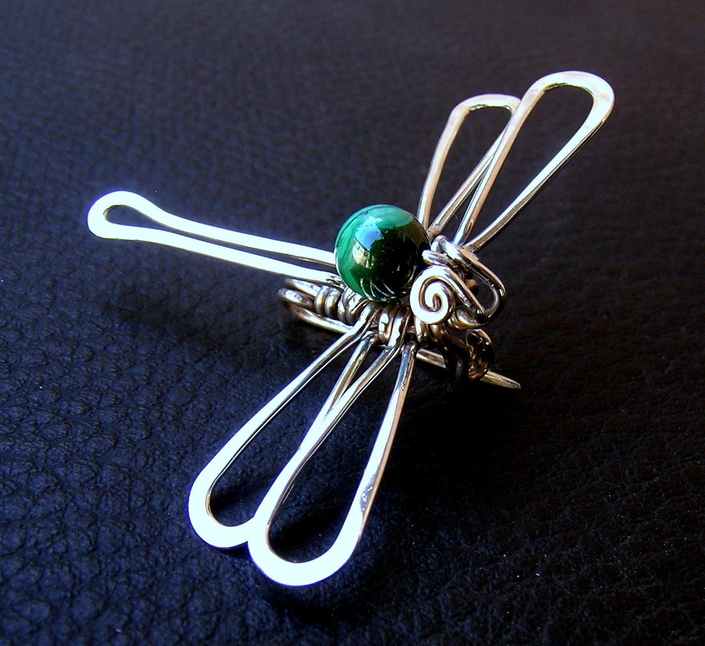 Dragonfly broochsterling silver dragonfly pinhandcrafted