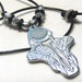 Dance of the New Moon Fey Fairy Pendant Leather Necklace