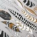 Home Fabric- "Feathers Beautiful" Cotton Linen - Fat Quarter-ships in 7 days