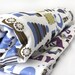Organic cotton baby blanket 54x36, designer fabric, baby boy