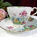20% OFF MOVING SALE c1960 Aynsley Ribbed Floral Teacup Tea Cup and Saucer 3675