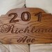Custom carved Wooden Oak Sign, Address sign, Address Plaque