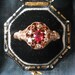 Ruby Engagement Ring - Victorian Engagement Ring - Ruby Diamond Engagement -Antique Ruby Ring- Vintage Ring - Right Hand Ring -July Birthday