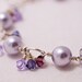 Swarovski Pearl & Crystal Charm Bracelet in Lavender