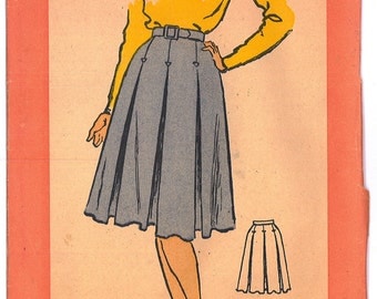 3507 1940's Women's Skirt FRENCH Vintage Sewing Pattern Les Patrons de Marie Claire No. 3507 Luxury Collection