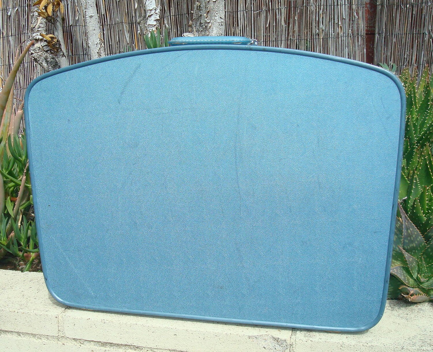 Vintage Blue Miss America Weekender Suitcase