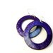 Enamel earrings midnight blue and light blue. Big circles by Alery