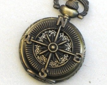 Steampunk DARK WINDOWS in TIME Pocket Watch by GlazedBlackCherry