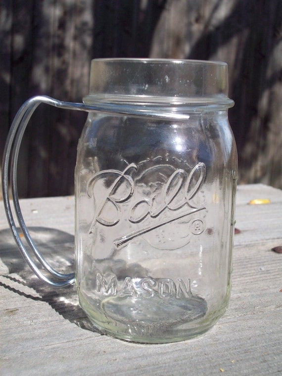 Ball Mason Jar Drinking Mug by InspiredTreasureNest on Etsy