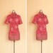 spring sale - Vintage Red Bandana Scooter Top // Red Vintage Shirt // Red Bandana Vintage Blouse - S
