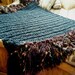 Teal, Burgundy Maroon Fringe Throw Blanket Home Decor Blue Afghan Lap Warmer with Mocha, Purple, Brown